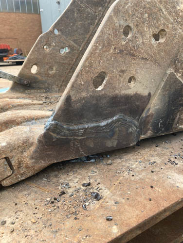 excavator bucket after